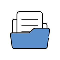 Document Folder vector icon stock illustration