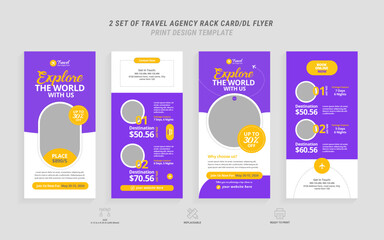 Travel agency dl flyer or rack card template