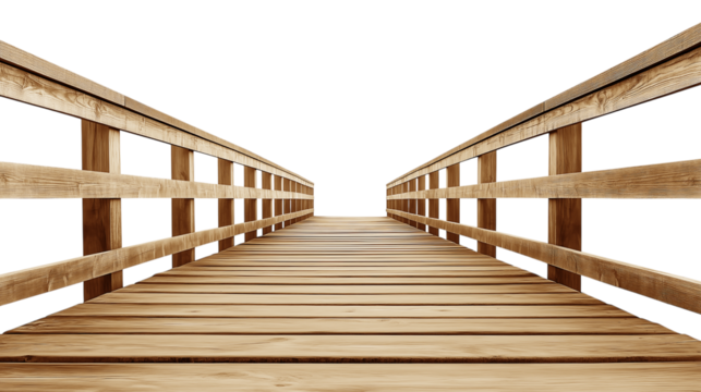  deck with a wooden deck on transparent background