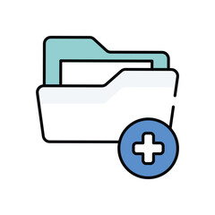 Add Folder vector icon stock illustration