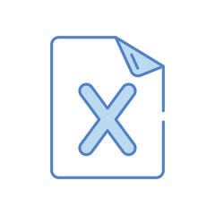 Excel File vector icon stock illustration