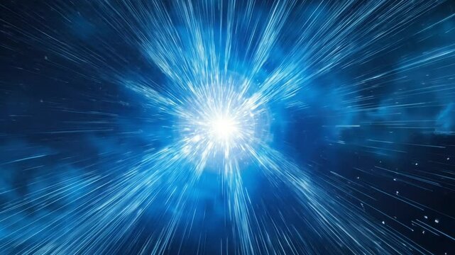 Abstract Blue Explosion Design