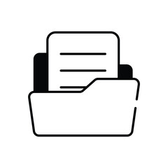 Document Folder vector icon stock illustration