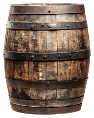 Fototapeta premium An old brown barrel letterbox mailbox keg.