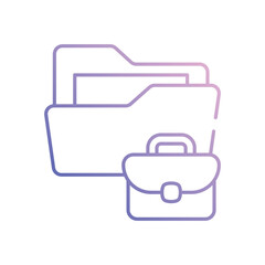 Business Folder vector icon stock illustration