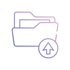 Upload Folder vector icon stock illustration