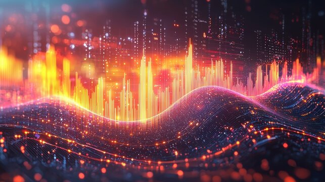 Digital Data Visualization Abstract