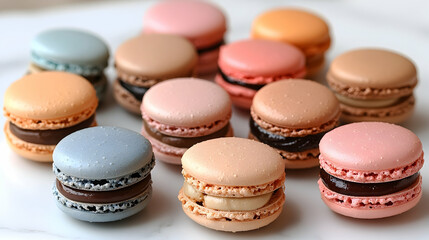 Fototapeta premium Colorful macarons assortment