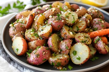 Delicious Herb Roasted Red Potatoes Garlic Parmesan Side Dish