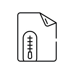 Zip File vector icon stock illustration