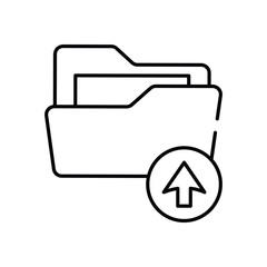 Upload Folder vector icon stock illustration