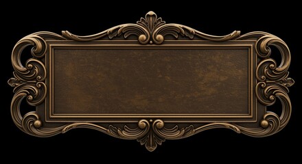 Ornamental plaque with decorative border antique and ornate design Classic