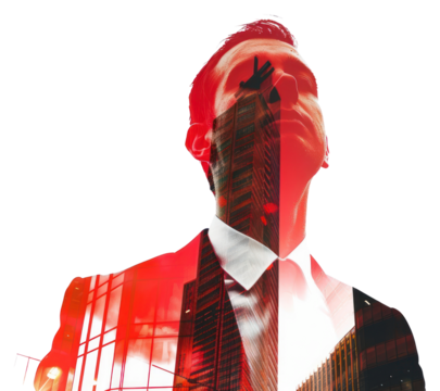 PNG Businessman red stock market portrait adult architecture.