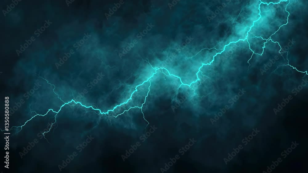 Poster looping animation electrifying abstract lightning bolts illuminating dark sky with vibrant electric 