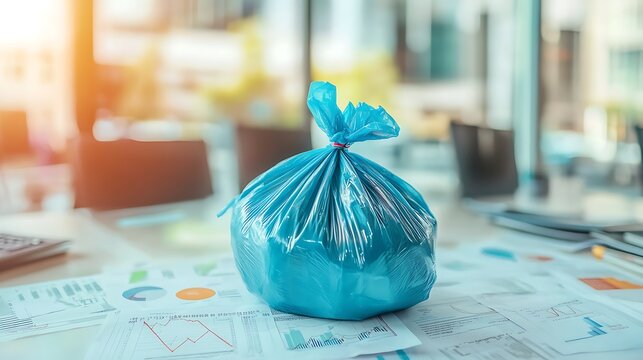 Office Waste Disposal with Documents.