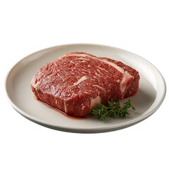 Fototapeta premium Raw meat on a white background. raw pork, raw chicken, fresh steak, meat photography, food photography, high-protein food, meat close-up, butcher shop, farm-fresh meat, organic meat, meat isolated, 