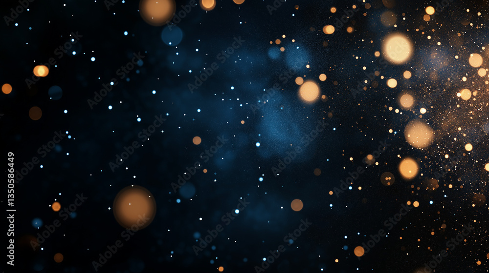 Canvas Prints glimmering galaxy: a cosmic display of radiant particles and celestial sparkle against a dark backdr