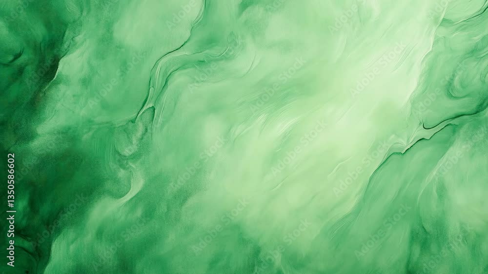 Poster looping animation abstract green painting texture with dark olive hues featuring swirling patterns f