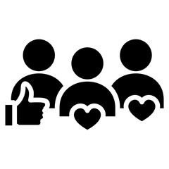 Loyal Customer Glyph Icon