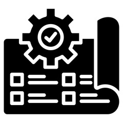 Project Management Glyph Icon