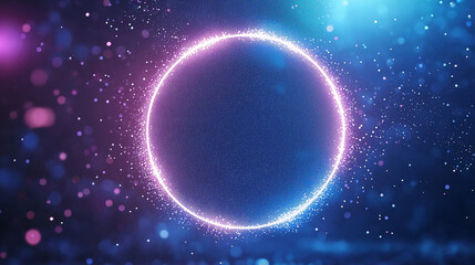 Glowing Portal: A mesmerizing image of a glowing circular portal or energy field amidst a sea of shimmering particles.