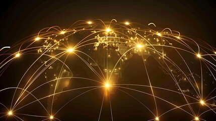 A visual representation of a global network connection, with interconnected glowing lines symbolizing digital communication.