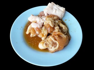 fried chicken with pork for cooking