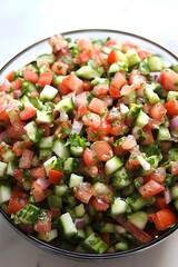 Fresh Cucumber Tomato Salad Recipe: Vibrant Vegan Summer Salad Bowl