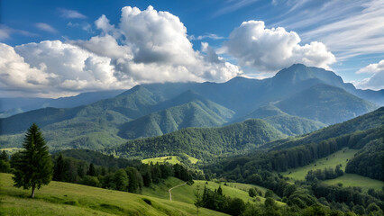 Tranquil Valley Amidst Majestic Peaks