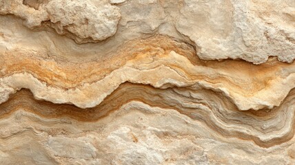 Fototapeta premium Beige and Brown Sedimentary Rock Formation Texture