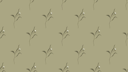 Flower and tropical leaves seamless pattern background. Flower, Tropical leaves illustration. Tropical leaves background. Perfect for fabric, textile, wallpaper, and decor