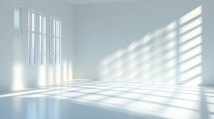 Naklejka premium Empty room with sunlight and shadows (2)