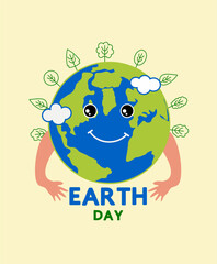 Poster Earth Day Celebration 2025. vector design illustration