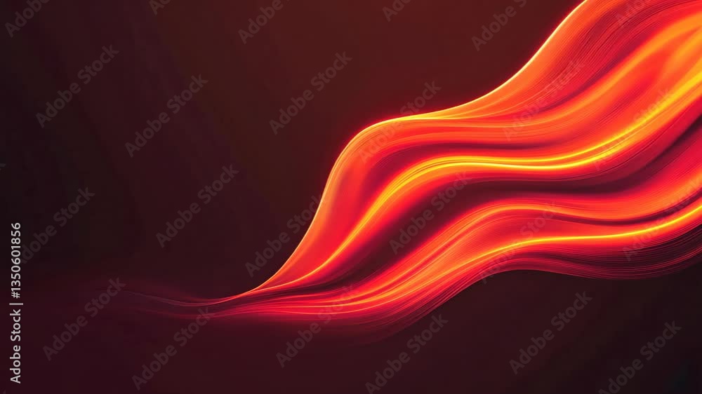 Aufkleber looping animation vibrant neon light trails forming dynamic abstract shapes on dark background for m