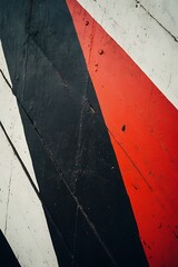 Abstract Design with Diagonal Red, Black, and Gray Lines on a White Backdrop &ndash; Empty Template for New Year Wish or Web Banner