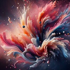 abstract fractal background with space