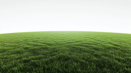 Fototapeta premium Expansive Landscape Featuring a Vibrant Green Grass Field, Surrounded by Wide Open Space, Perfect for Text Addition copy space