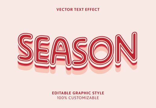 Beige Red Layered Shadow Bold Retro Text Effect