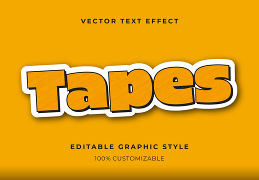 Orange White Sticker Fun Playful Bubble Text Effect