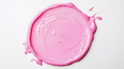 Abstract Pink Liquid Spill Swirl Glossy Paint Circular Blob Background Texture