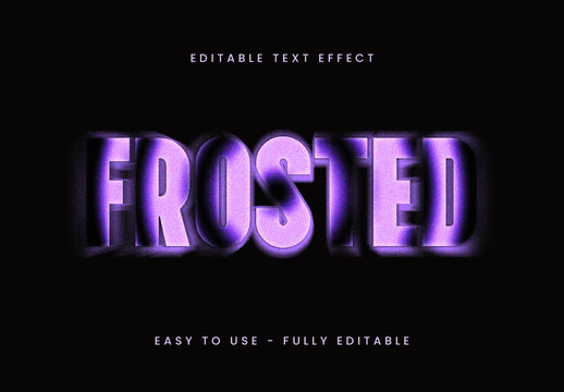 Purple Black Frosted Blur Distorted Grunge Shadow Text Effect