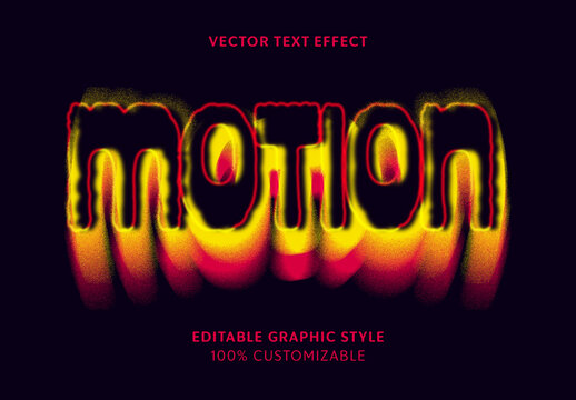 Red Yellow Motion Blurred Speed Dynamic Text Effect