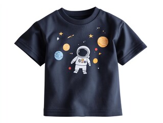 Child's Space-Themed T-Shirt, Isolated View