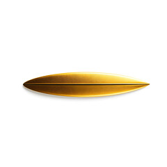 Fototapeta premium Surfboard gold metal icon on white background. Generative AI
