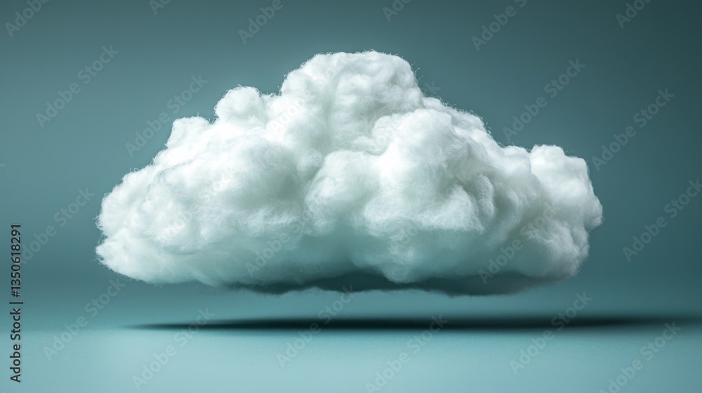 Poster simple cloud image representing cloud-based assistive education and its role in modern learning envi