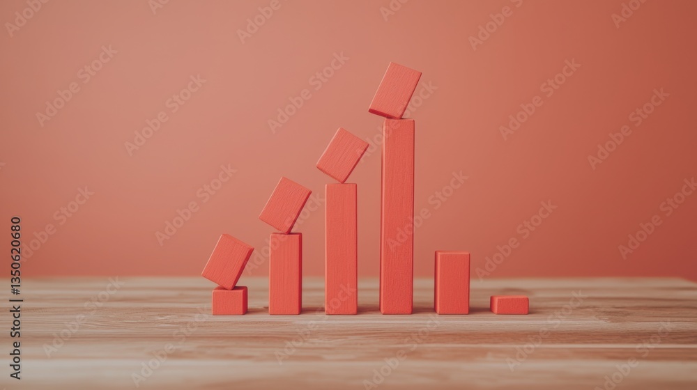Poster a red graph bar chart depicting trends in deep reinforcement learning for stocks and financial analy