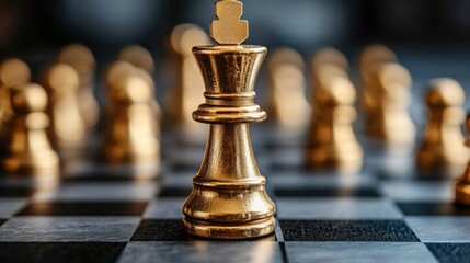 Elegant gold chess piece highlighting strategic capital protection strategies backed by gold and financial intelligence