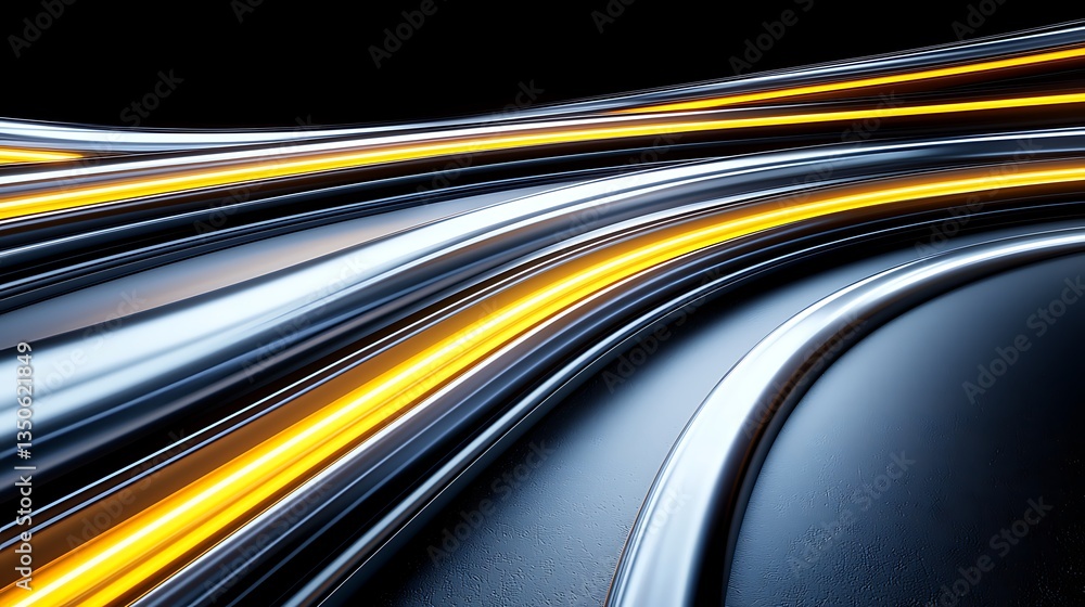 Wall mural abstract speed lines in dark
