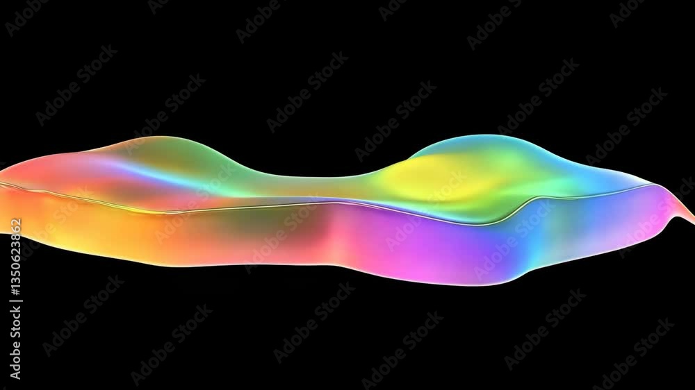 Poster colorful abstract wave formation with smooth gradients creating a vibrant visual display
