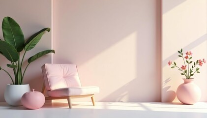 Abstract geometric shapes in soft pastel hues create a calming interior design repeat , contemporary, textile